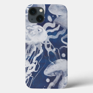 Coque Case-Mate iPhone Jellyfish on Navy Background