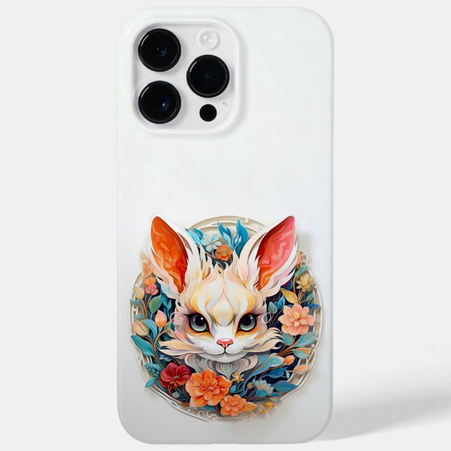 Coques Case-Mate iPhone Jerboa mignon avec fleurs Papier coupé (Verso)