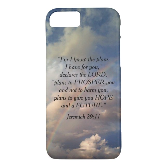 Coques Case-Mate iPhone Jeremiah 29:11 Arc-en-ciel (Dos)
