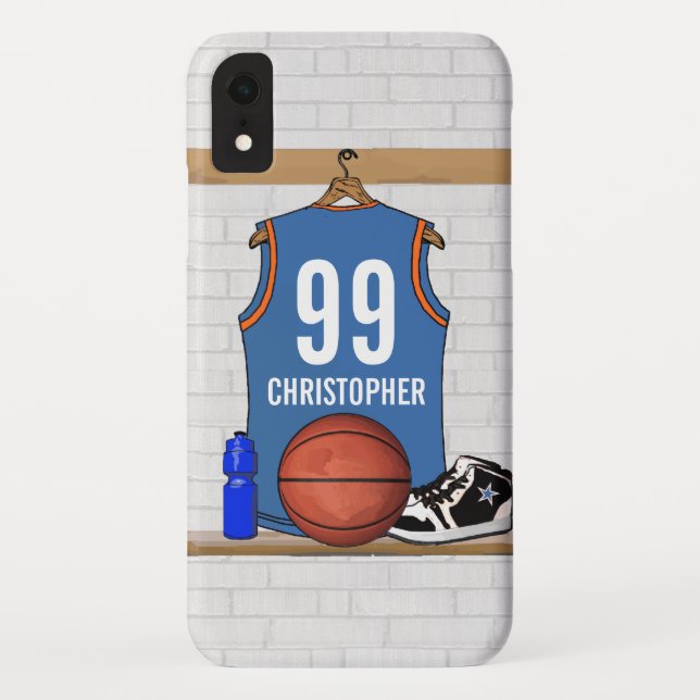 Coques Case-Mate iPhone Jersey de basket-ball personnalisé (LB) (Dos)