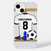 Jersey de football noir blanc personnalisé
