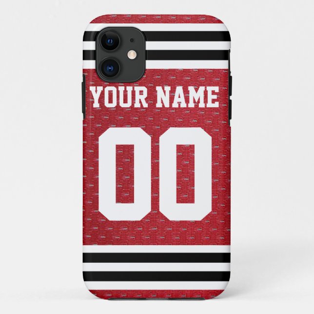 Coques Case-Mate iPhone Jersey de hockey sportif Customisé (Dos)