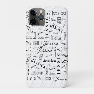Case-Mate iPhone Case Jessica Nom Personnalisé Noir Blanc