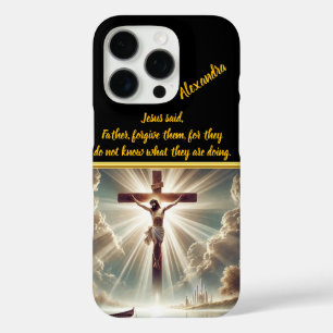 Coque iPhone 16 Pro Jésus accroché au crucifix sur l'eau