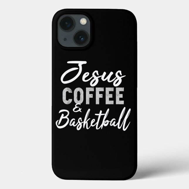 Coques Case-Mate iPhone Jésus amour | Jesus Café Et Basket (Verso)