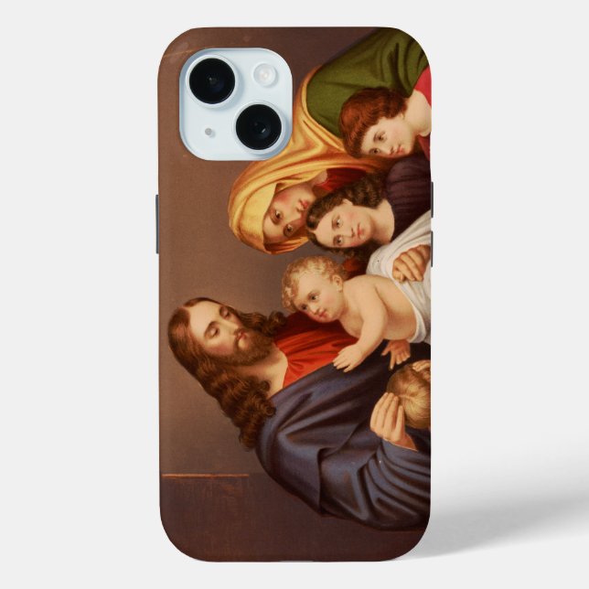 Coques Case-Mate iPhone Jésus-Christ avec les Enfants Premium Beaux-Arts (Verso)