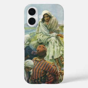 Coque Pour iPhone 16 Jésus-Christ Sermon sur la montagne, Religion Vint