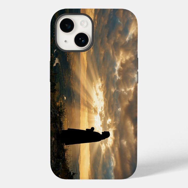 Coques Case-Mate iPhone Jesus Christ Silhouette Holy Light Sunset Case (Verso)