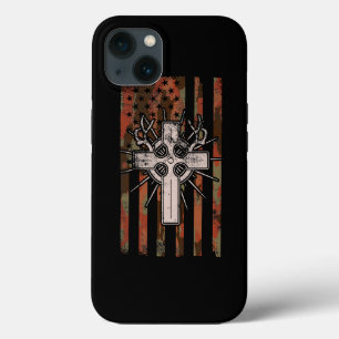 Case-Mate iPhone Case Jésus Christian Cross Chasse drapeau américain Cam