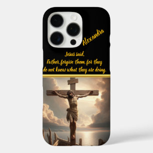 Coque iPhone 16 Pro Jésus Crucifié Au-Dessus De La Scène De L'Eau Paci