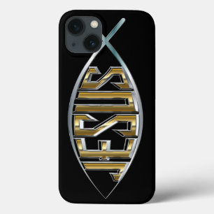 Etui iPhone 13 Jésus dans un symbole de poisson