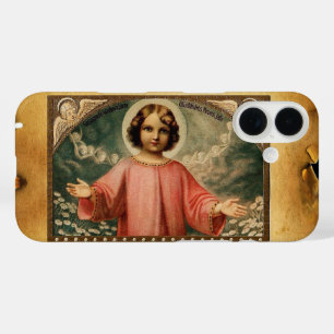Coque Pour iPhone 16 JÉSUS ENFANT AUX ANGES, Parchemin Brown