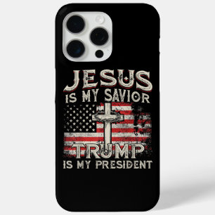 Coque Case-Mate iPhone Jésus est mon sauveur Trump est mon président Amér
