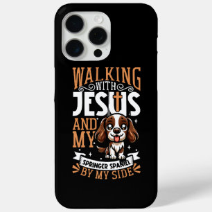 Coque Case-Mate iPhone Jésus et chien - Anglais Springer Spaniel
