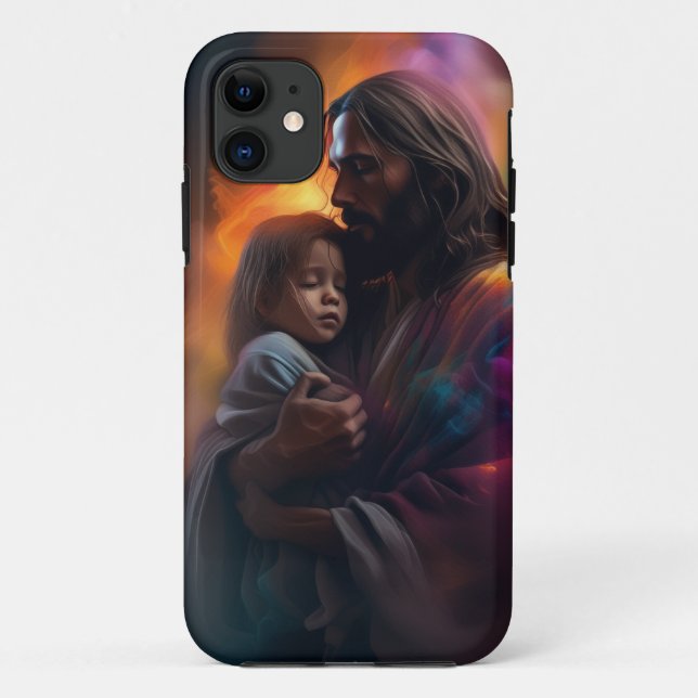 Coques Case-Mate iPhone Jésus garde un enfant pour le confort (Dos)