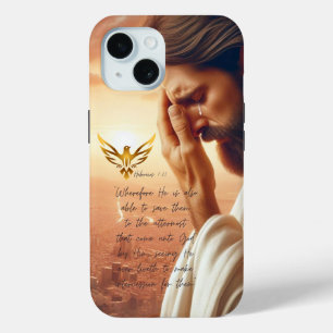 Coque Case-Mate iPhone Jésus Inspirant Priant Colombe d'Or Écriture