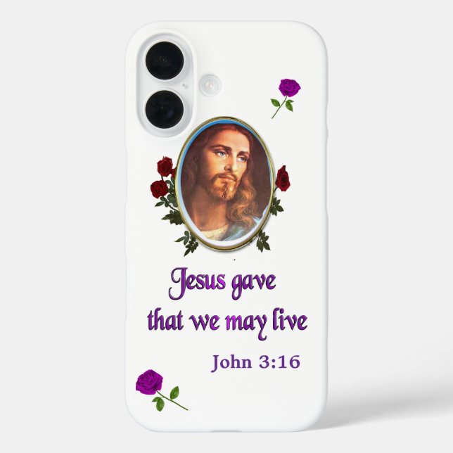 Coques Case-Mate iPhone Jésus Jean 3:16 (Verso)