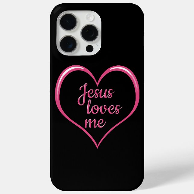Coques Case-Mate iPhone JÉSUS M'AIME dans Cœur (Verso)