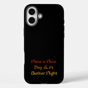 Coque Pour iPhone 16 Plus Jet Black Bonne journée et bonne nuit