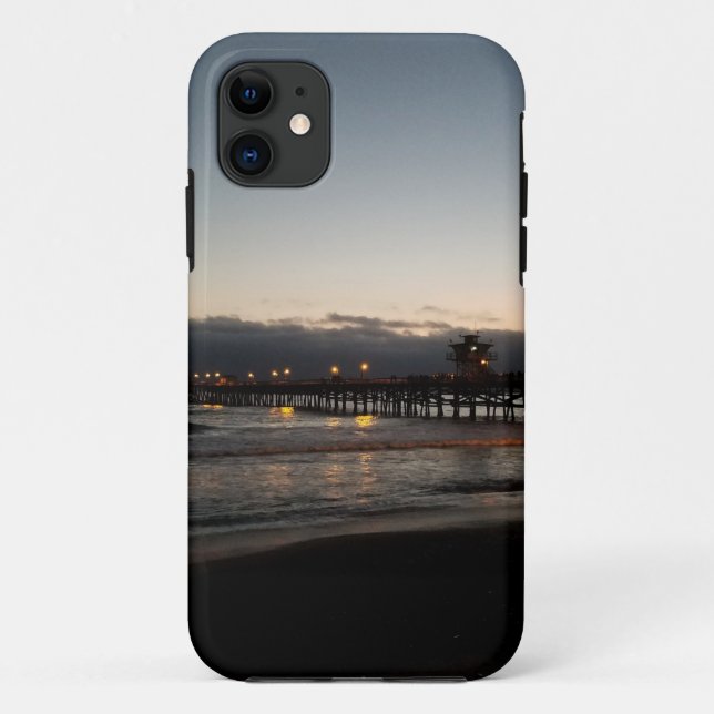 Coques Case-Mate iPhone jetée de san clemente la nuit océan californie (Dos)