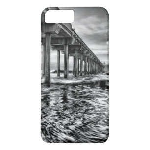 Coque iPhone 7 Plus Jetée en N&B à l'aube, Californie