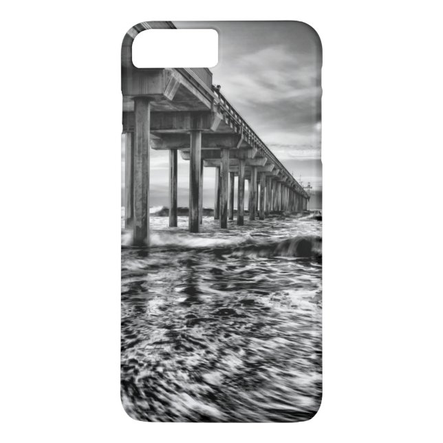 Coques Case-Mate iPhone Jetée en N&B à l'aube, Californie (Dos)