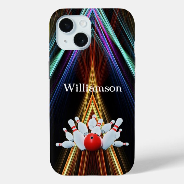Coques Case-Mate iPhone Jeu de quilles - La boule frappe les quilles - per (Verso)