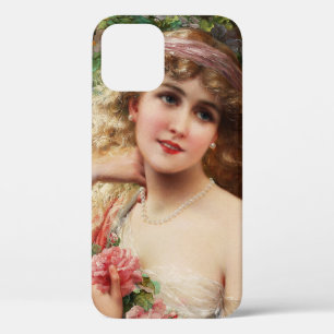 Coque Case-Mate iPhone Jeune Dame avec Roses par Emile Vernon