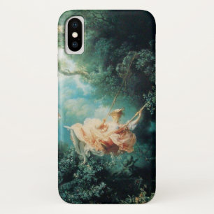 Coque iPhone X JEUNE DAME SUR LA BALADE DANS LA NATURE Vert Rose