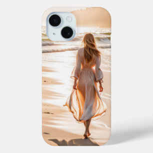 Coque Case-Mate iPhone Jeune femme marchant sur la plage