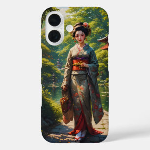 Coque Pour iPhone 16 Jeune fille du jardin vert