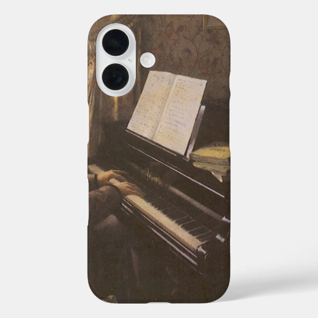 Coques Case-Mate iPhone Jeune homme jouant au piano par Gustave Caillebott (Verso)