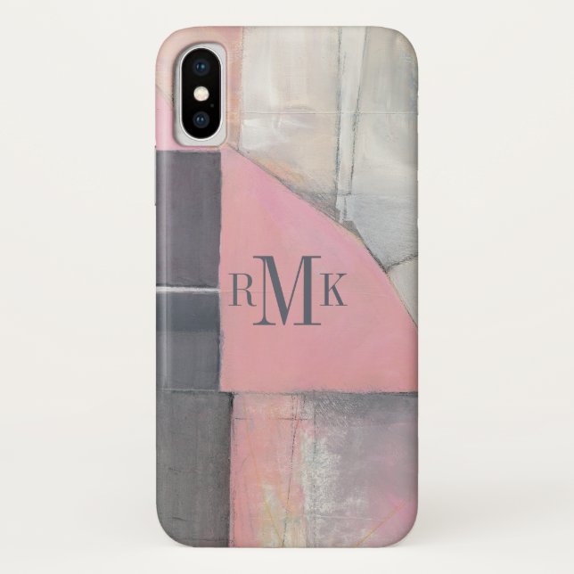 Coques Case-Mate iPhone Jeune mariée de rougissement du monogramme | (Dos)