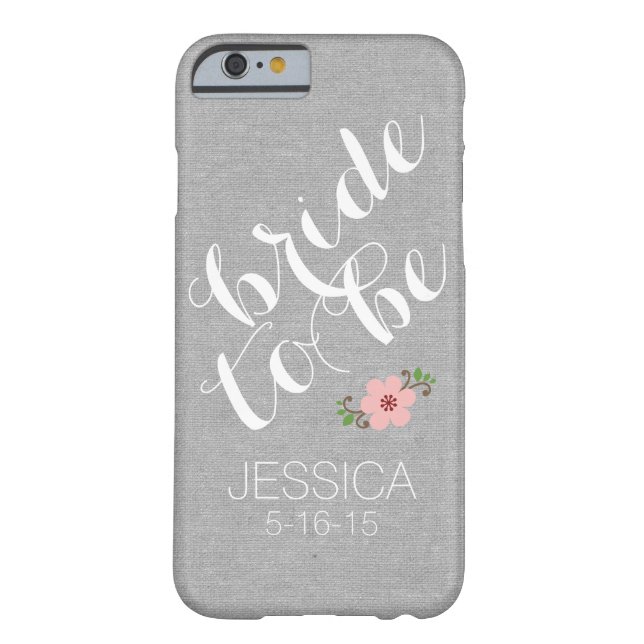 Coques Case-Mate iPhone Jeune mariée personnalisée par coutume à être date (Dos)