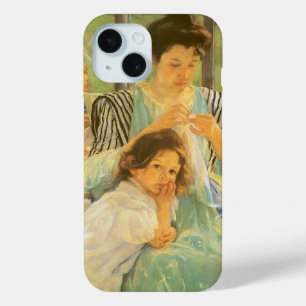 Coque Pour iPhone 15 Jeune mère coudre par Mary Cassatt, Art Vintage