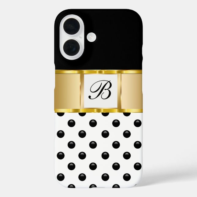 Coques Case-Mate iPhone Jeunes filles classe Monogram Bling (Verso)