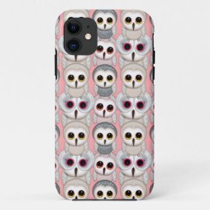 Coque Case-Mate Pour iPhone Jeunes Hiboux sur Motif Rose