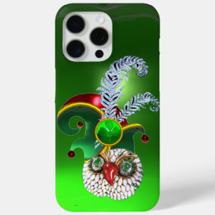 COQUE iPhone 15 PRO MAX JEWEL OWL, ELF CASQUETTE, SHAMROCK ET PEUR DE DIAM