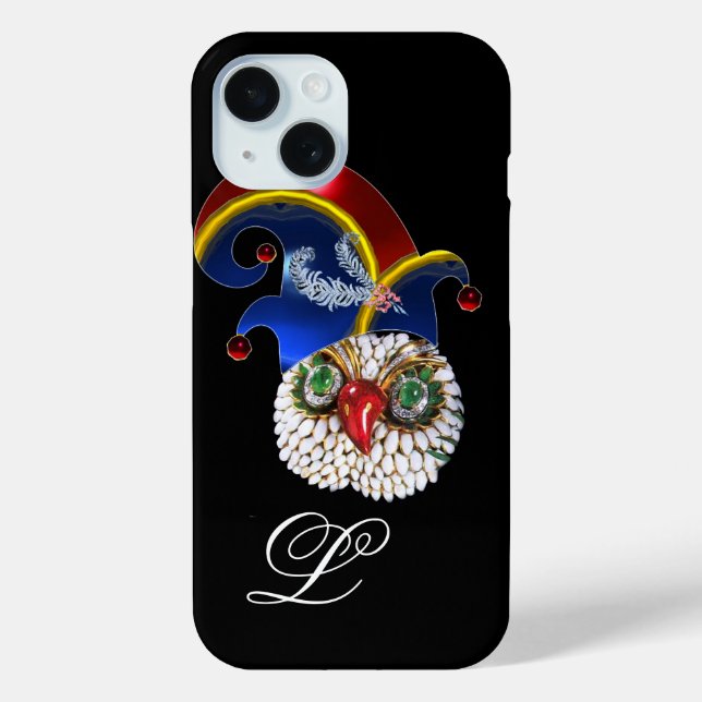 COQUES Case-Mate iPhone JEWEL OWL ET ELF CASQUETTE AVEC DES PLUMES DE DIAM (Verso)
