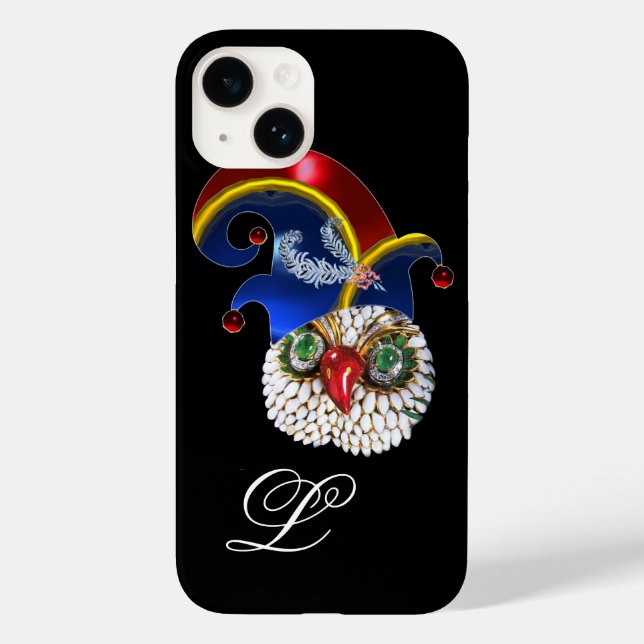 COQUES Case-Mate iPhone JEWEL OWL ET ELF CASQUETTE AVEC DES PLUMES DE DIAM (Verso)