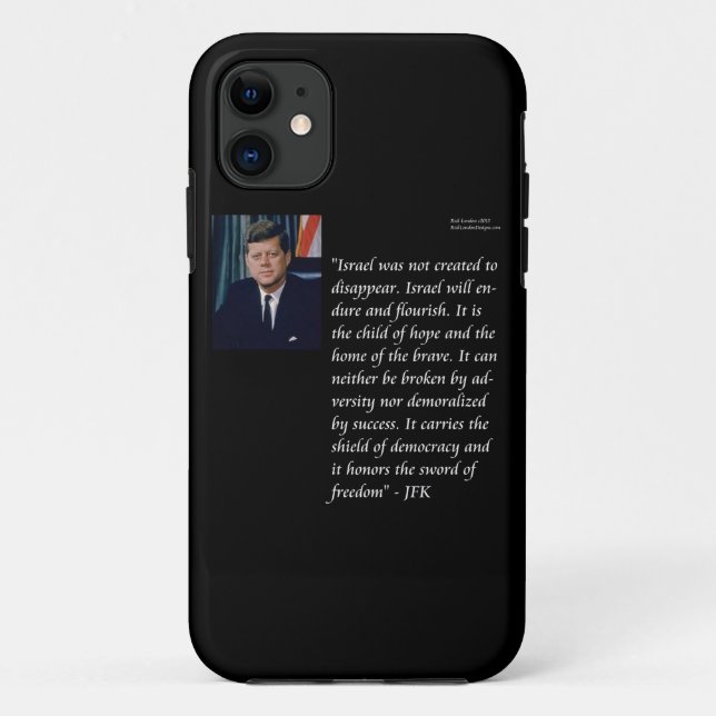 Coques Case-Mate iPhone JFK & Célèbre citation sur Israël (Dos)