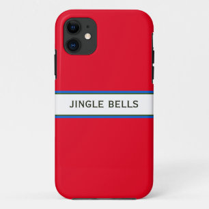 Case-Mate iPhone Case JINGLE BELLS Festive Moderne Rouge Blancs