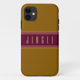Case-Mate iPhone Case JINGLE Classy Or Brown Bourgogne Rouge