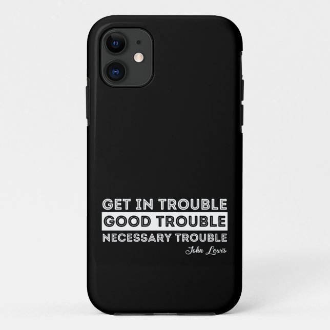 Coques Case-Mate iPhone John Lewis - Citation à propos des problèmes (Dos)