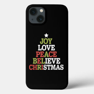 Case-Mate iPhone Case Joie Amour Paix Croire Arbre de Noël Famille 