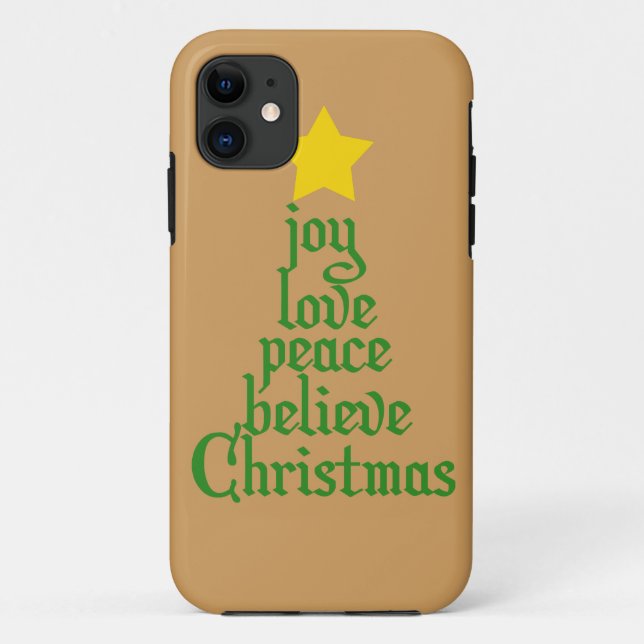 Coques Case-Mate iPhone Joie, Amour, Paix, Croire, Noël (Dos)