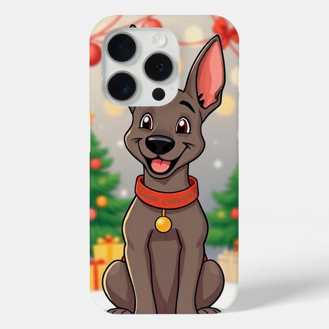 Coques Case-Mate iPhone 🎄 Joie de chiot festive ✨ Art de vacances de chie (Verso)