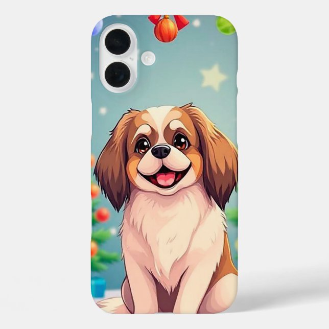 Coques Case-Mate iPhone 🎅 Joie de Noël de chiot festif ✨ Joli chien de No (Verso)