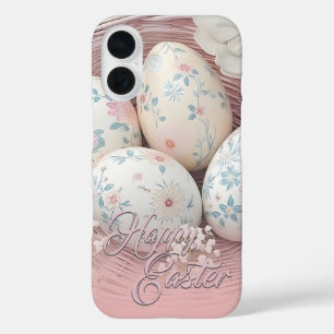 Coque Pour iPhone 16 Joie de Pâques douce avec Motif Floral