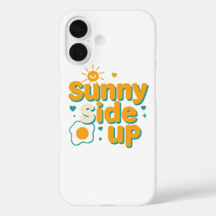 Coque Pour iPhone 16 Joie de vivre "Sunny Side Up" avec œuf et soleil
